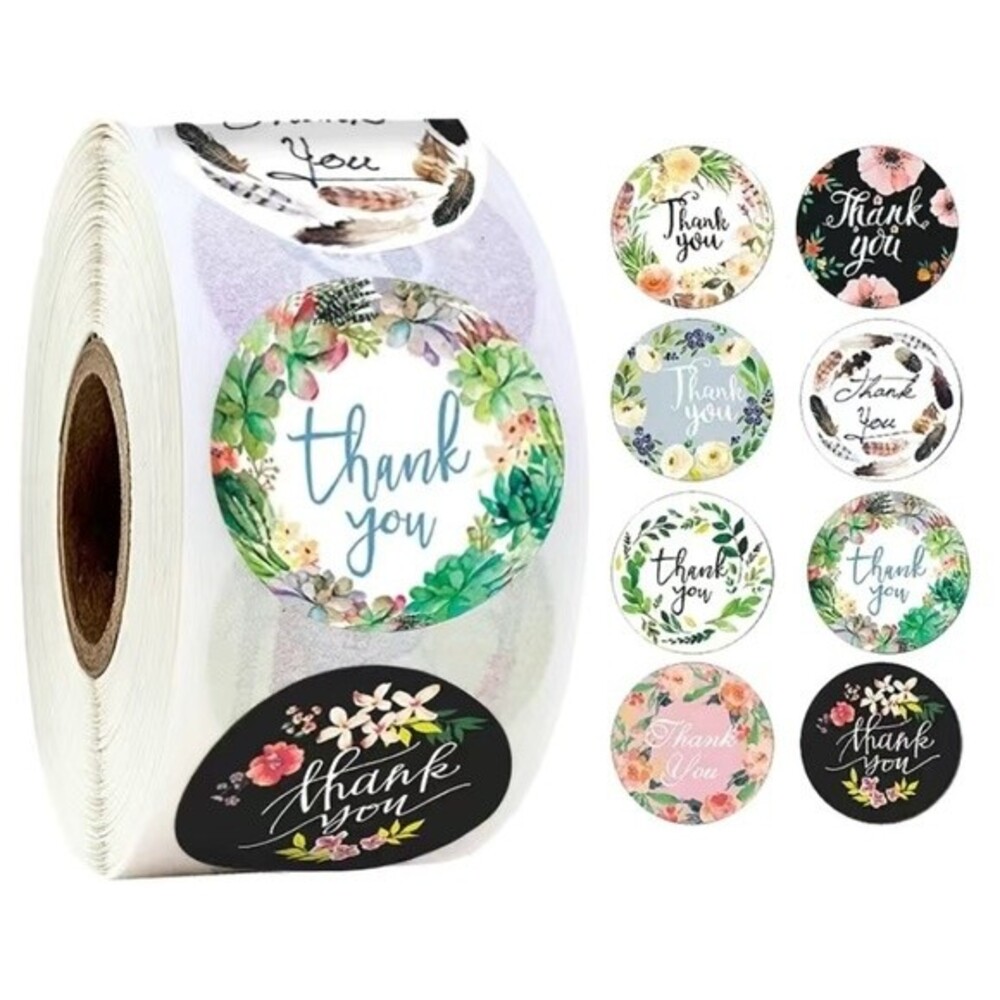 Thank You Stickers Roll of 500